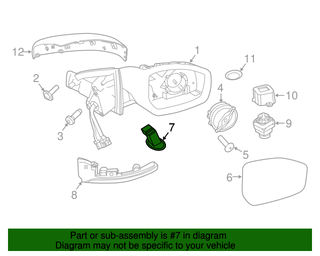 LR129385 - AYNA LAMBASI SAĞ (DİSC.SPORT) - Land Rover