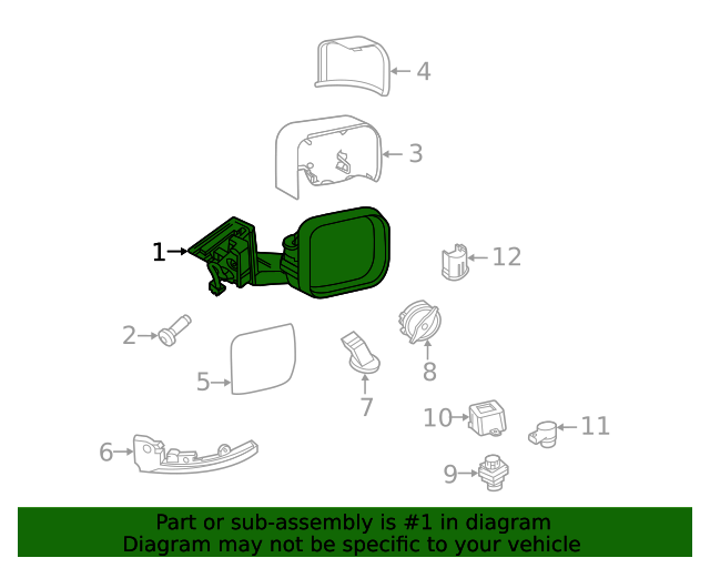 LR132553 - DIŞ AYNA SAĞ (NEW DEFENDER) - Land Rover