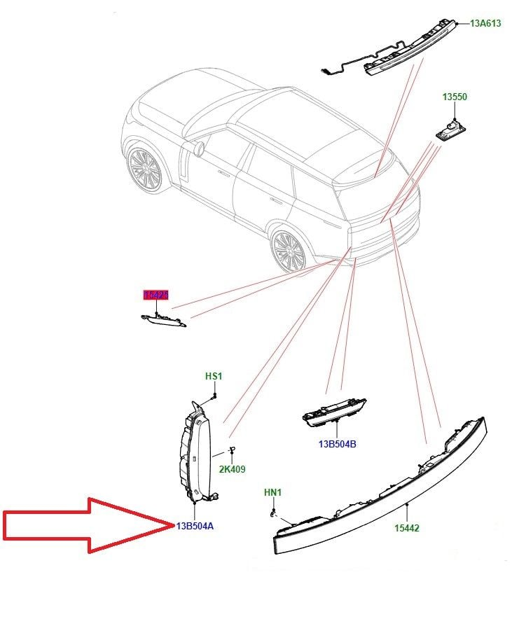 453123545 - ARKA STOP LAMBASI SOL (NEW VOGUE 22>) - Land Rover