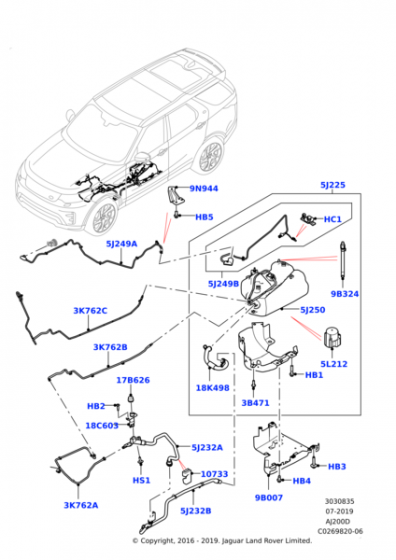 109123527 - AD BLUE HORTUMU (3.0L V6/DİSCOVERY 5) - Land Rover