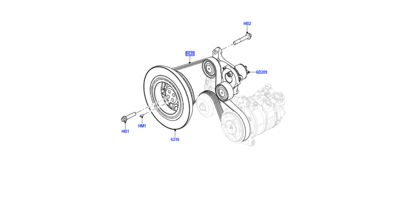 106123459 - V KAYIŞI | 3.0L I6 DİZEL AJ20D6 - RANGE ROVER L460 - SPORT L461 - Land Rover