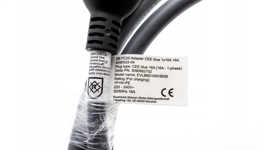 61448490522 - BMW HIZLI ŞARJ KABLOSU MAVİ | 16 A - BMW Group