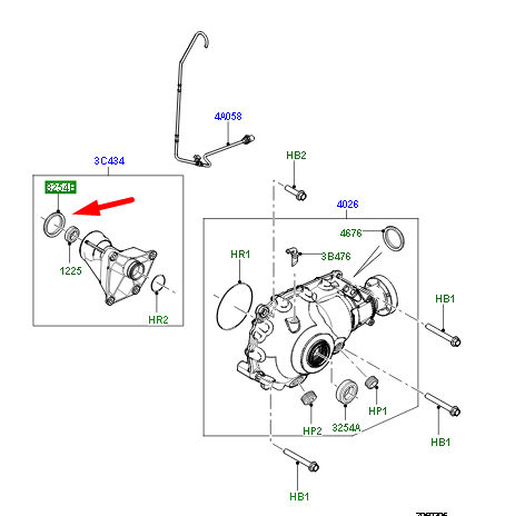 TBX000080 - DİFERANSİYEL BRAKET KEÇESİ 3.6 DZL. (VOGUE) - Land Rover