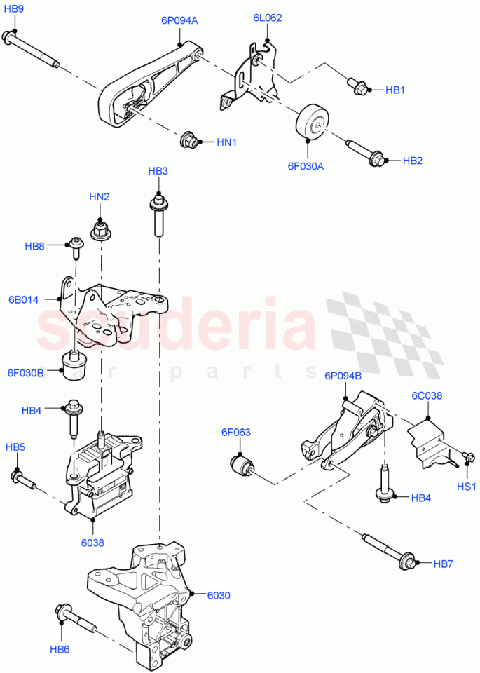 LR144459 - MOTOR TAKOZU (NEW EVOGUE) - Land Rover