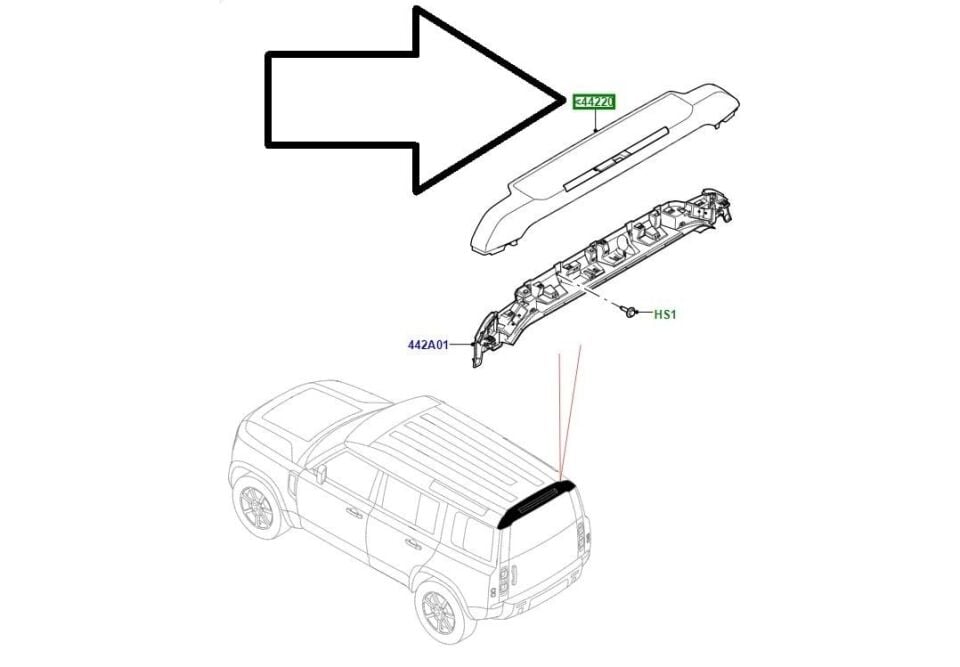 LR175754 - ARKA BAGAJ SPOİLER (NEW DEF.) - Land Rover