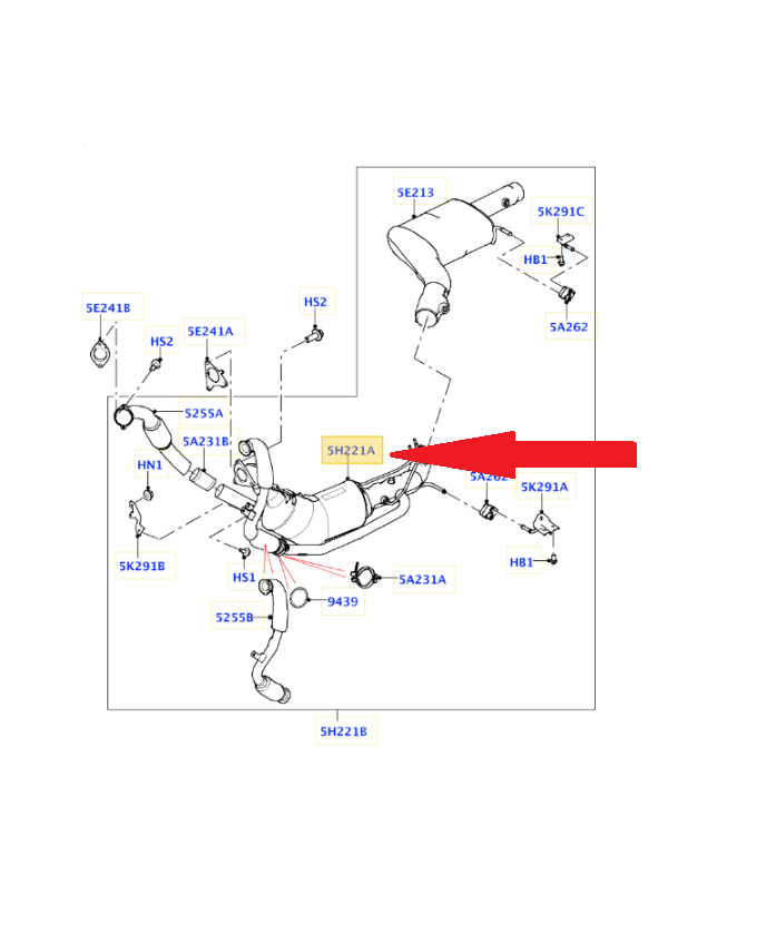 LR133114 - EGZOZ PARTİKÜL FİLTRESİ (VOGUE 13>) - Land Rover