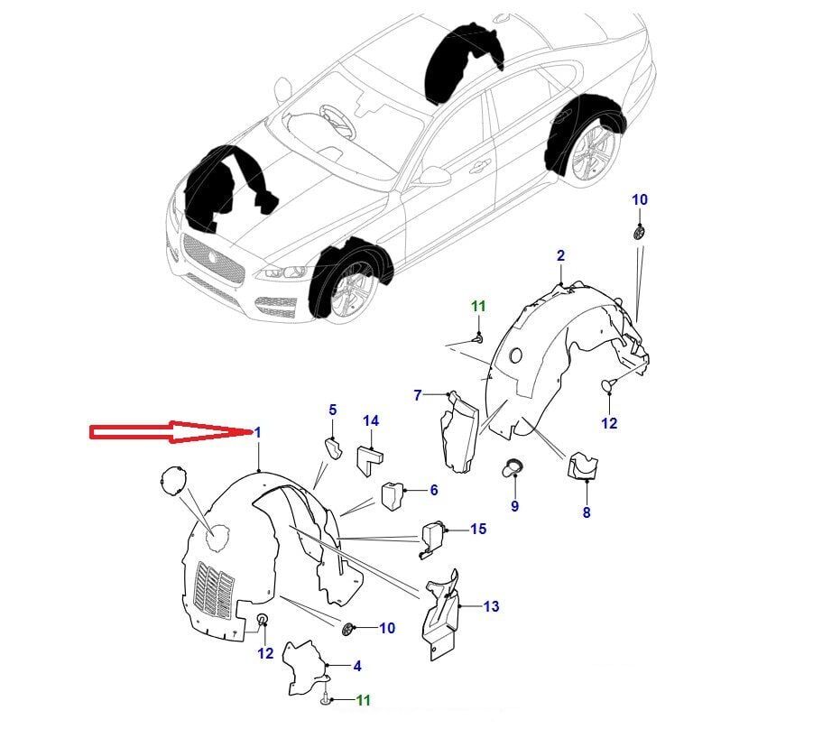 T2H2010 - ÖN ÇAMURLUK DAVLUMBAZI SAĞ (NEW XF) - Jaguar