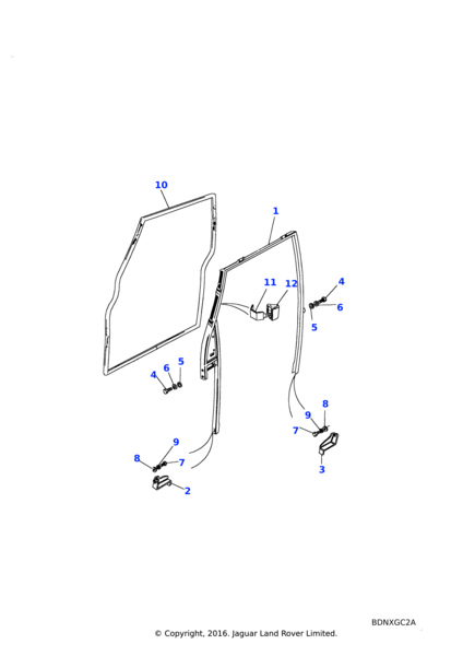 LR006597 - ÖN KAPI FITIL SOL GRİ (RR CLASSİC) - Land Rover