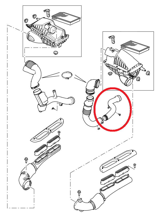 LR036467 - TURBO HORTUMU ALT SOL/4.4 V8 (VOGUE/SPORT) - Land Rover
