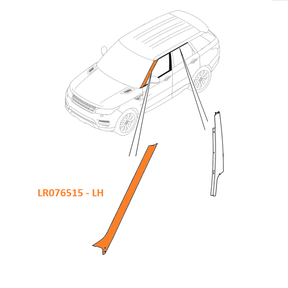 LR076515 - ÖN DİREK BAKALİT DIŞ SOL (3.0L V6) - Land Rover