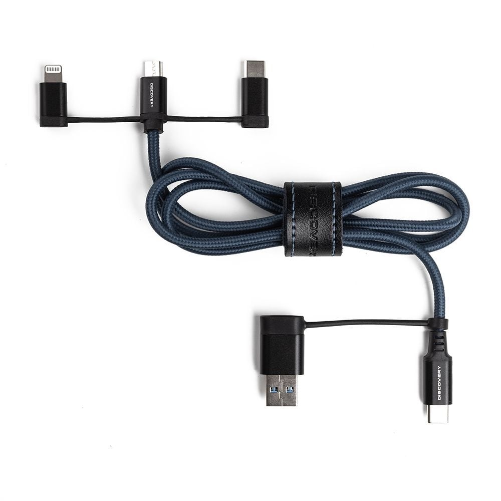YLPH222NVA - Discovery 3'ü 1 Arada USB Şarj Kablosu (Mavi) | Land Rover - Land Rover