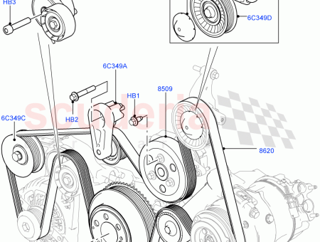 LR057453 - GERGİ KASNAĞI (2.0L/SPORT/VOGUE) - Land Rover