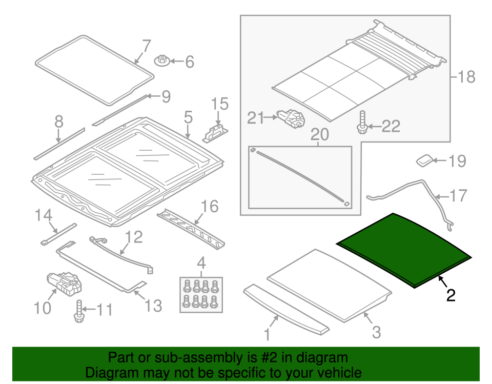 LR038285 - TAVAN CAMI ARKA (3.0L V6) - Land Rover