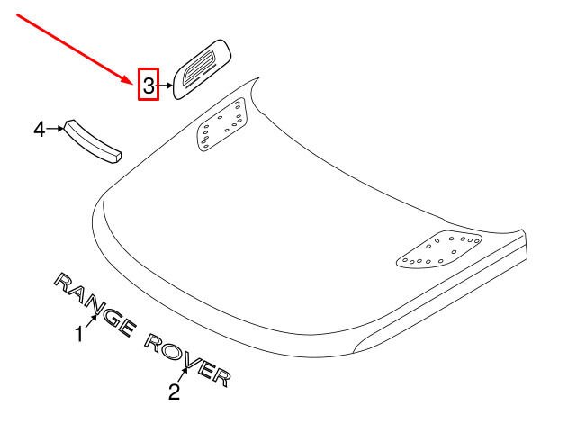 LR052979 - KAPUT IZGARASI SAĞ (RRS 2015) - Land Rover