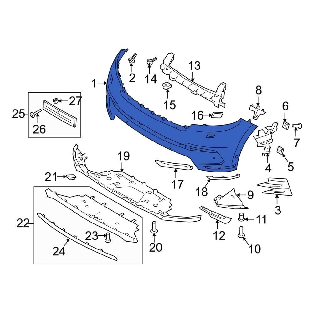 LR143259 - ÖN TAMPON (VELAR) - Land Rover