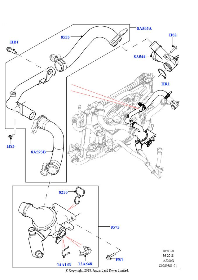 LR097266 - EGR SOĞUTUCU BORU O RİNG (VELAR) - Land Rover