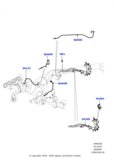 LR095138 - PARTÜKÜL SENSÖRÜ 4.4L V8 DZL. (VOGUE/SPORT) - Land Rover