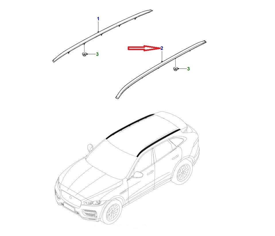 T4A6072 - TAVAN ÇITASI SOL (F-PACE) - Jaguar