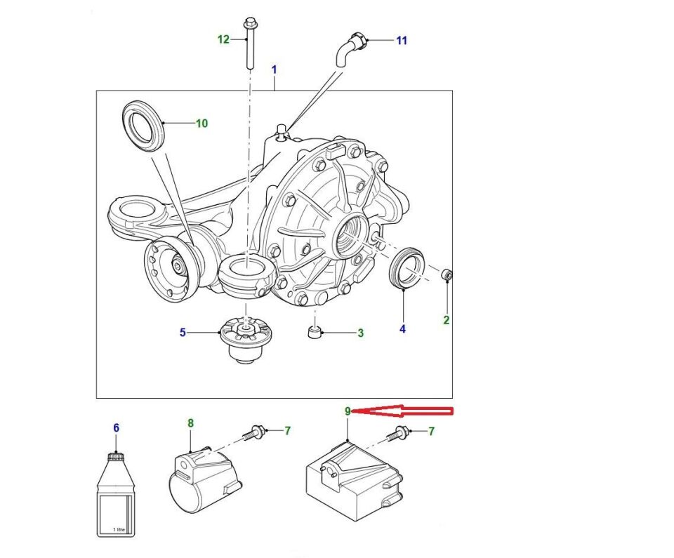 C2D19748 - ARKA DİFERANSİYEL TAKOZU 2.2 DZL. (XF) - Jaguar