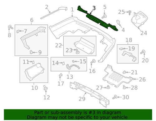 LR116213 - TAMPON CITASI ARKA (RR-2 2013) - Land Rover