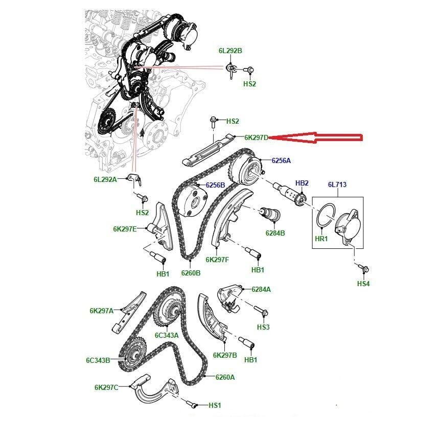 LR125420 - EGZANTRİK PALETİ SAĞ 1.5 BNZ. (NEW EVOQUE 19>/DİSC.5/VELAR) - Land Rover