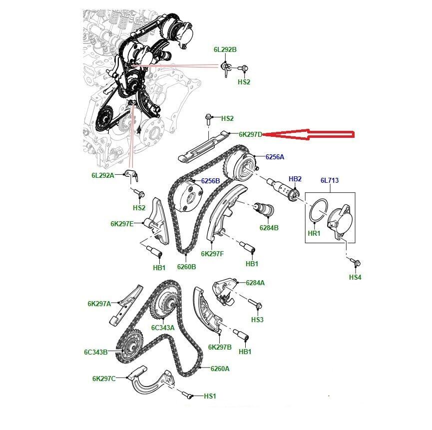 LR125420 - EGZANTRİK PALETİ SAĞ 1.5 BNZ. (NEW EVOQUE 19>/DİSC.5/VELAR) - Land Rover