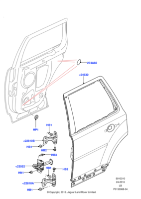 LR005851 - ARKA KAPI SAĞ (FREEL.2) - Land Rover