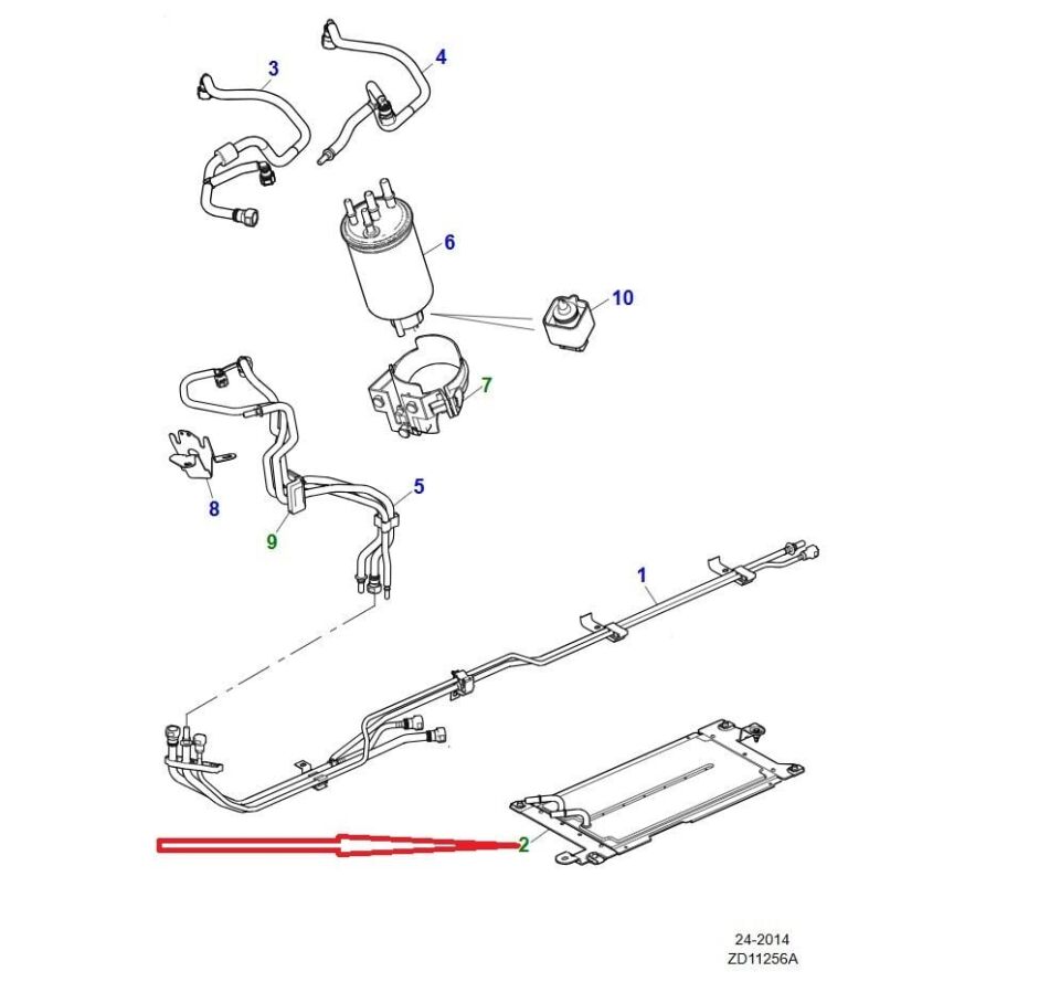 C2C26525 - YAKIT SOĞUTUCU 2.7 DZL. (XF/S-TYPE) - Jaguar