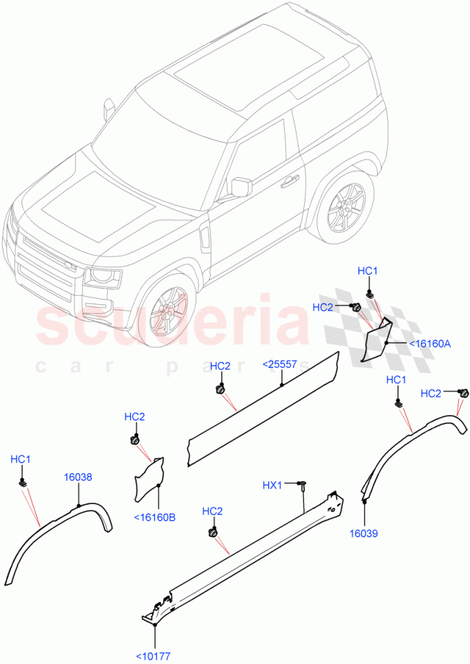 LR130587G - ÖN BAKALİT SOL (NEW DEFENDER) - Kyburg