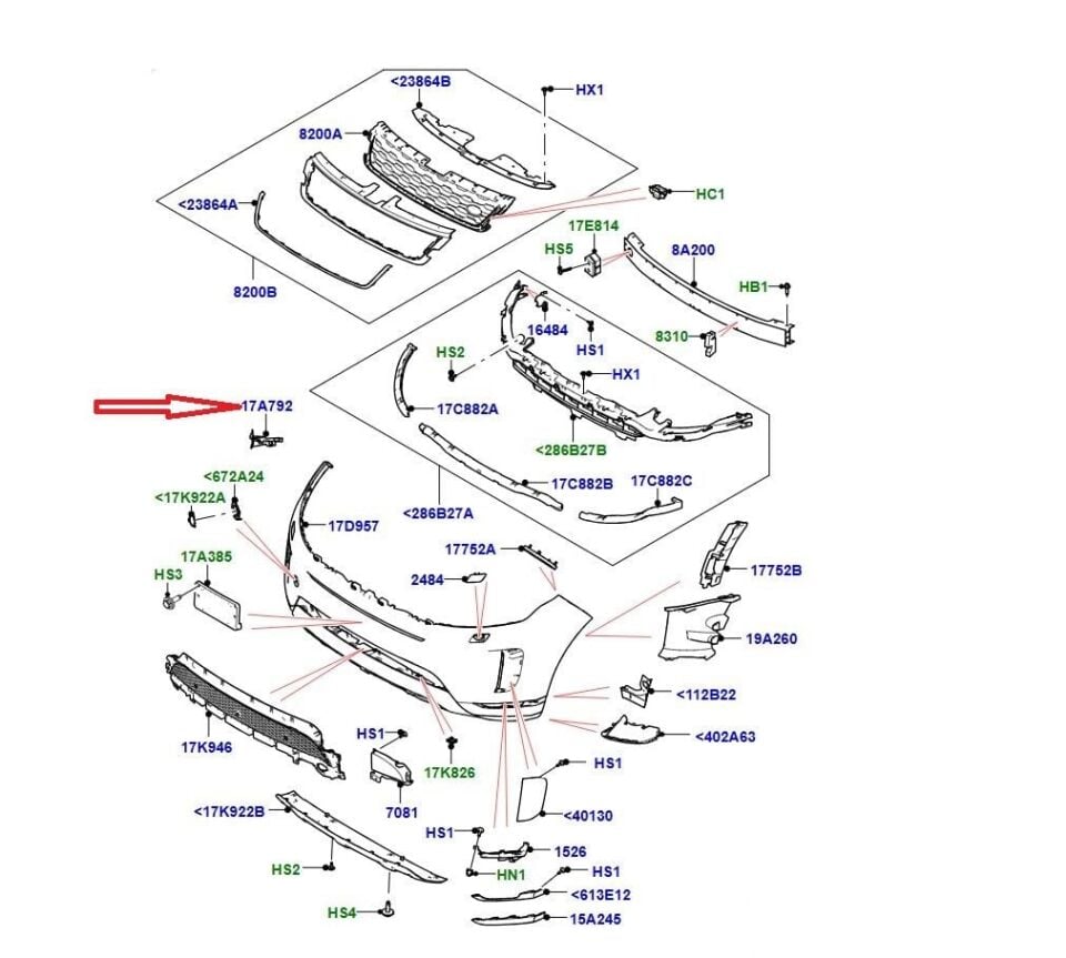 LR114705 - FAR YIKAMA JET KAPAĞI SAĞ (NEW EVOQUE 19>) - Land Rover
