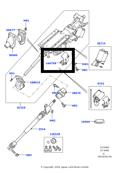 QYH500030 - DİREKSİYON KOLON BRAKETİ 3.0 (VOGUE) - Land Rover
