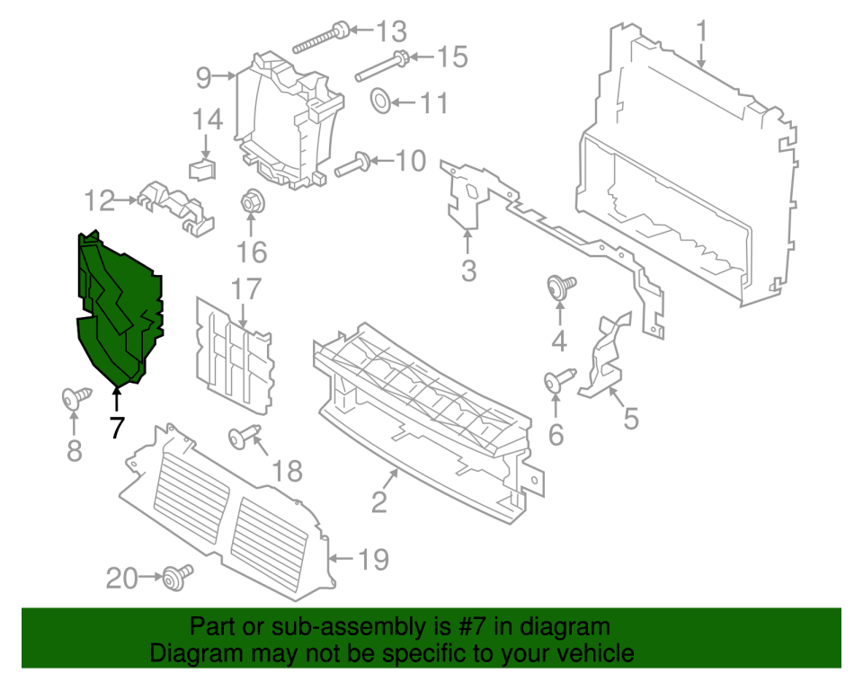 LR038054 - ÖN DEFLEKTÖR SOL (3.0 V6 D) - Land Rover