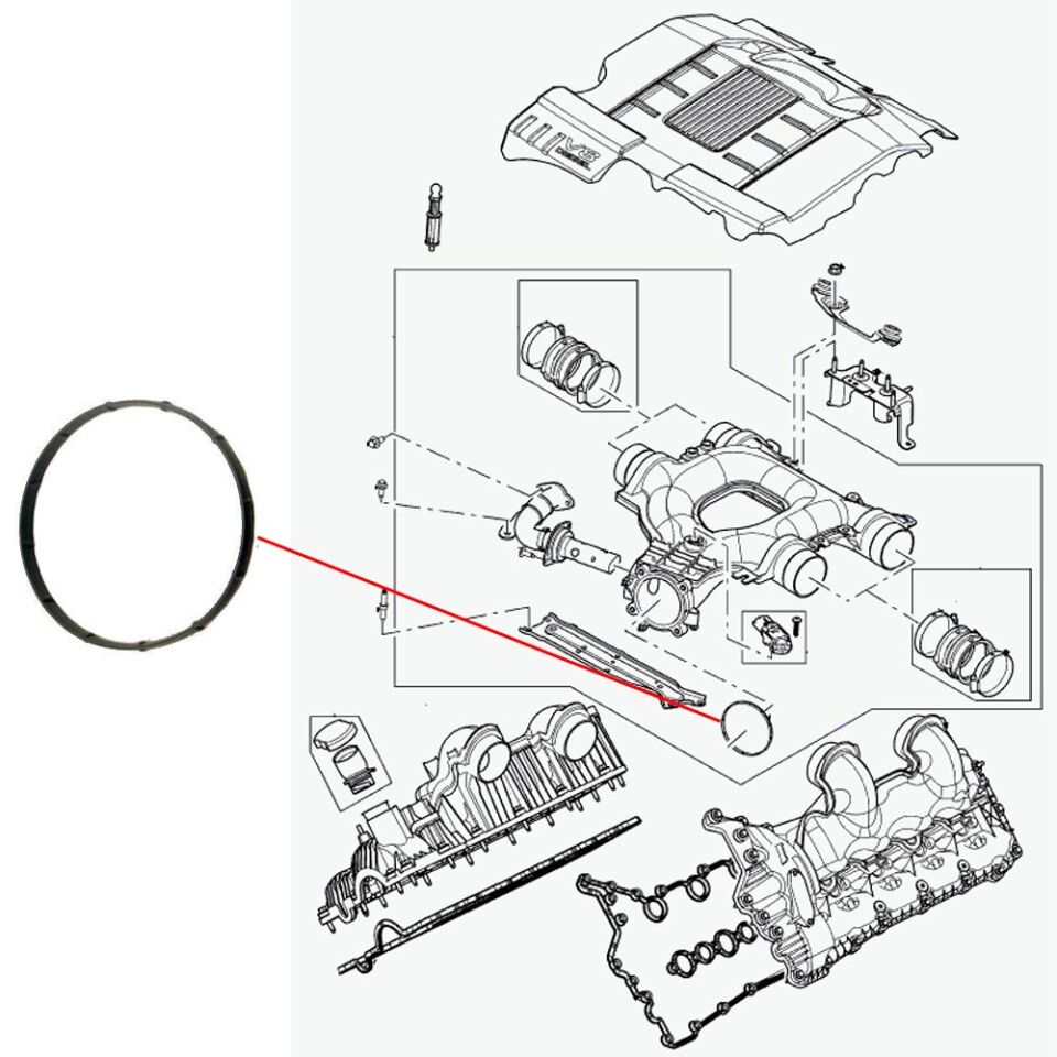 LR022931 - HAVA AKIM ÖLÇER CONTASI  4.4L V8 (VOGUE/SPORT) - Land Rover