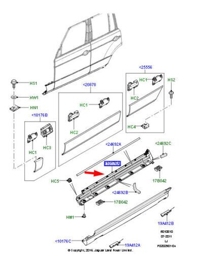 LR018384 - MARŞBİYEL KAPLAMA SOL (3.0/3.6/VOGUE) - Land Rover