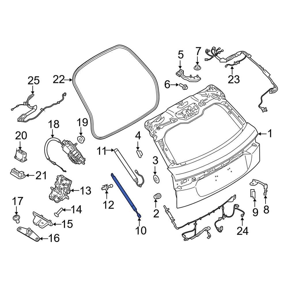 LR178875 - ARKA BAGAJ AMORTİSÖR/ELEKTRİK (VELAR) - Land Rover